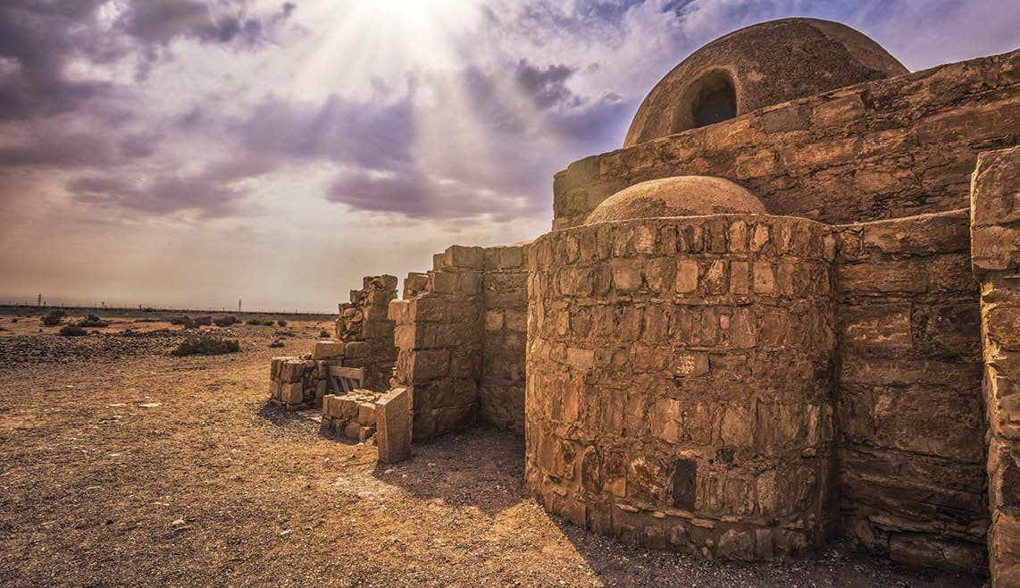 Quseir Amra - September 30, 2018: Ancient castle of Quseir Amra in Jordan