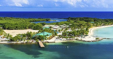 Panoramic view of the Roatan Island, Honduras