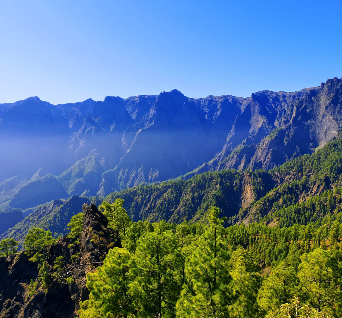 National Park Caldera de Taburiente on the island La Palma, Canary Islands, Spain