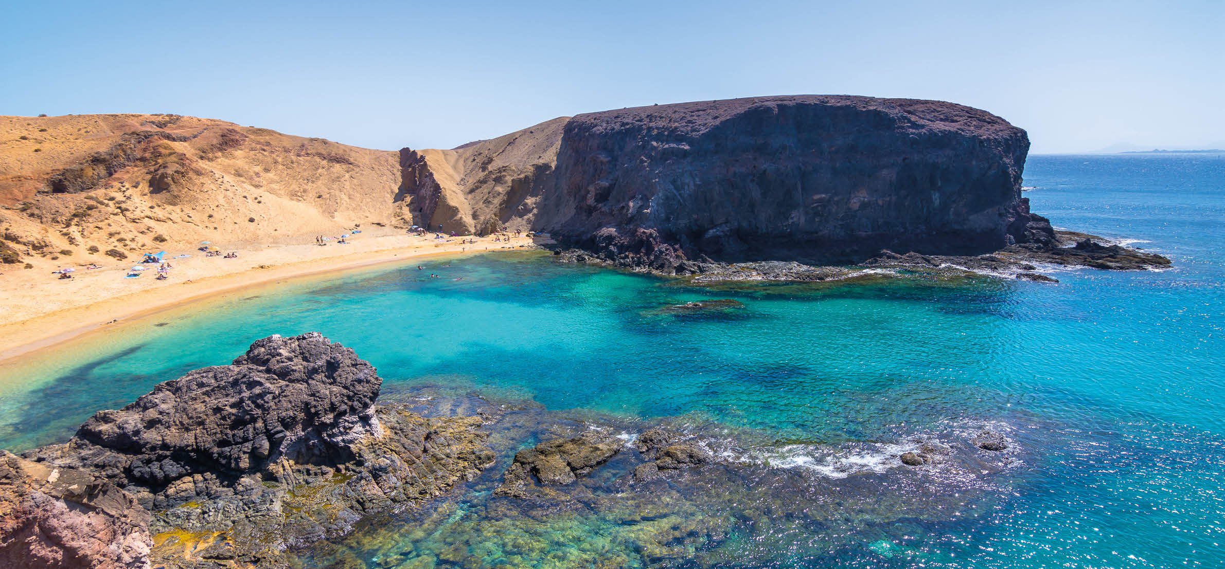 Beautiful view of Parrot Beach ( Papagayo Beach) - Lanzarote, Canary Islands - Spain