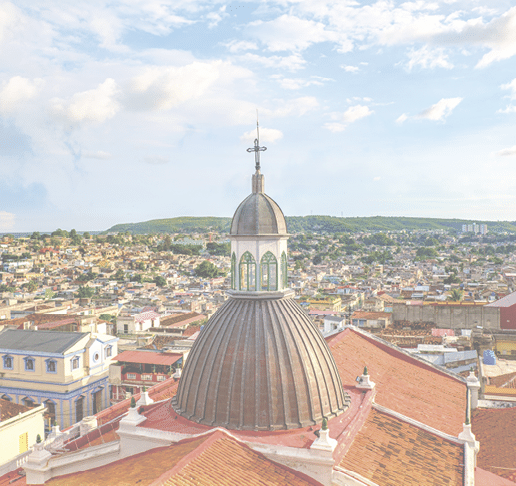 Aerial view of Santiago de Cuba 