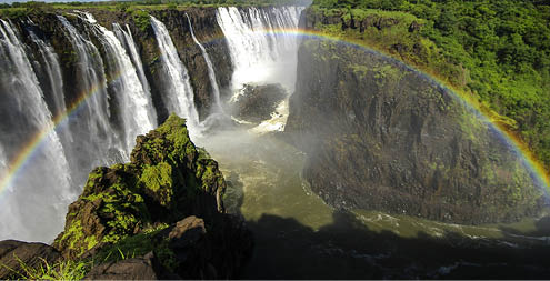 The Victoria Falls in Zimbabwe.