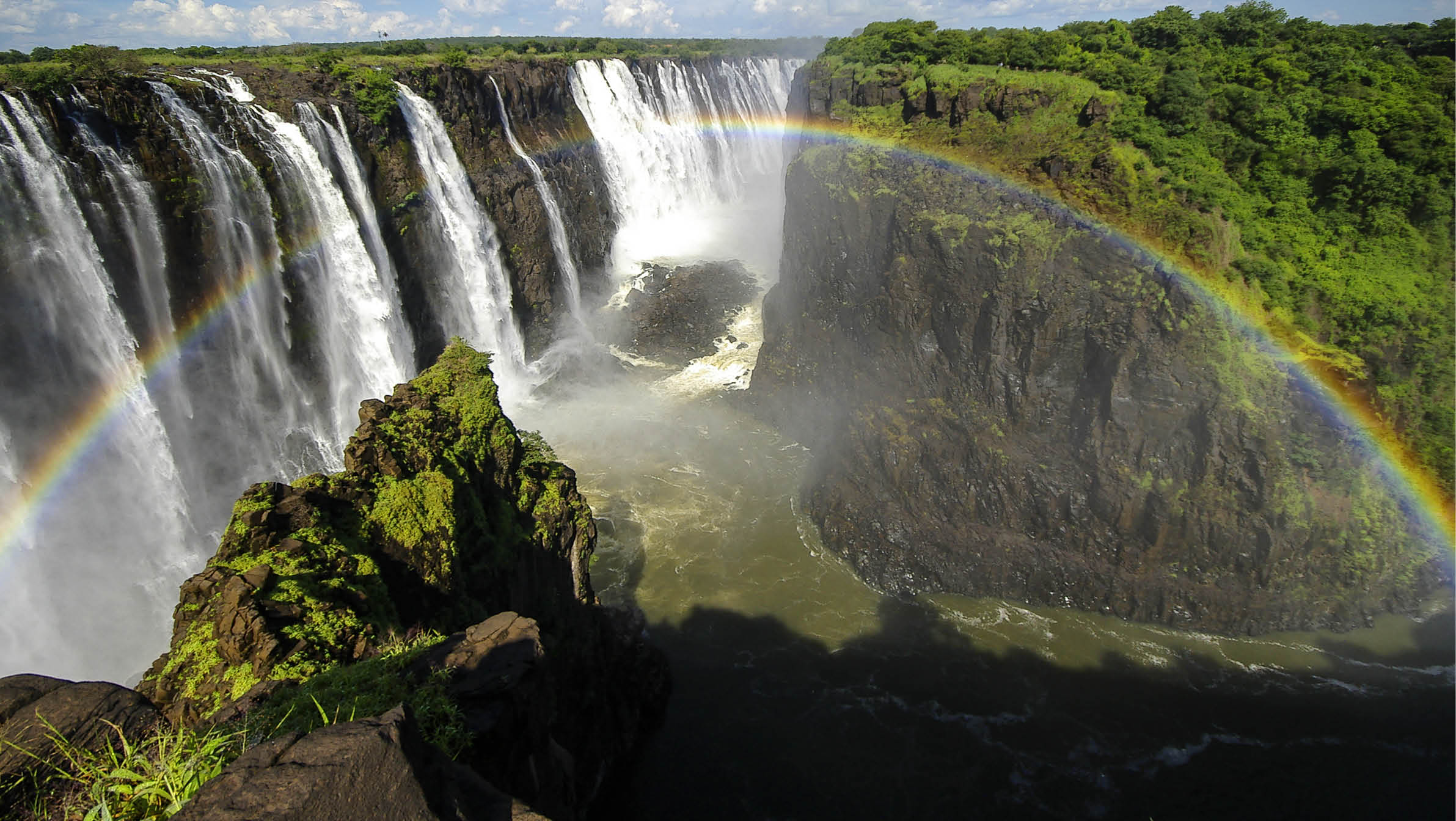 The Victoria Falls in Zimbabwe.