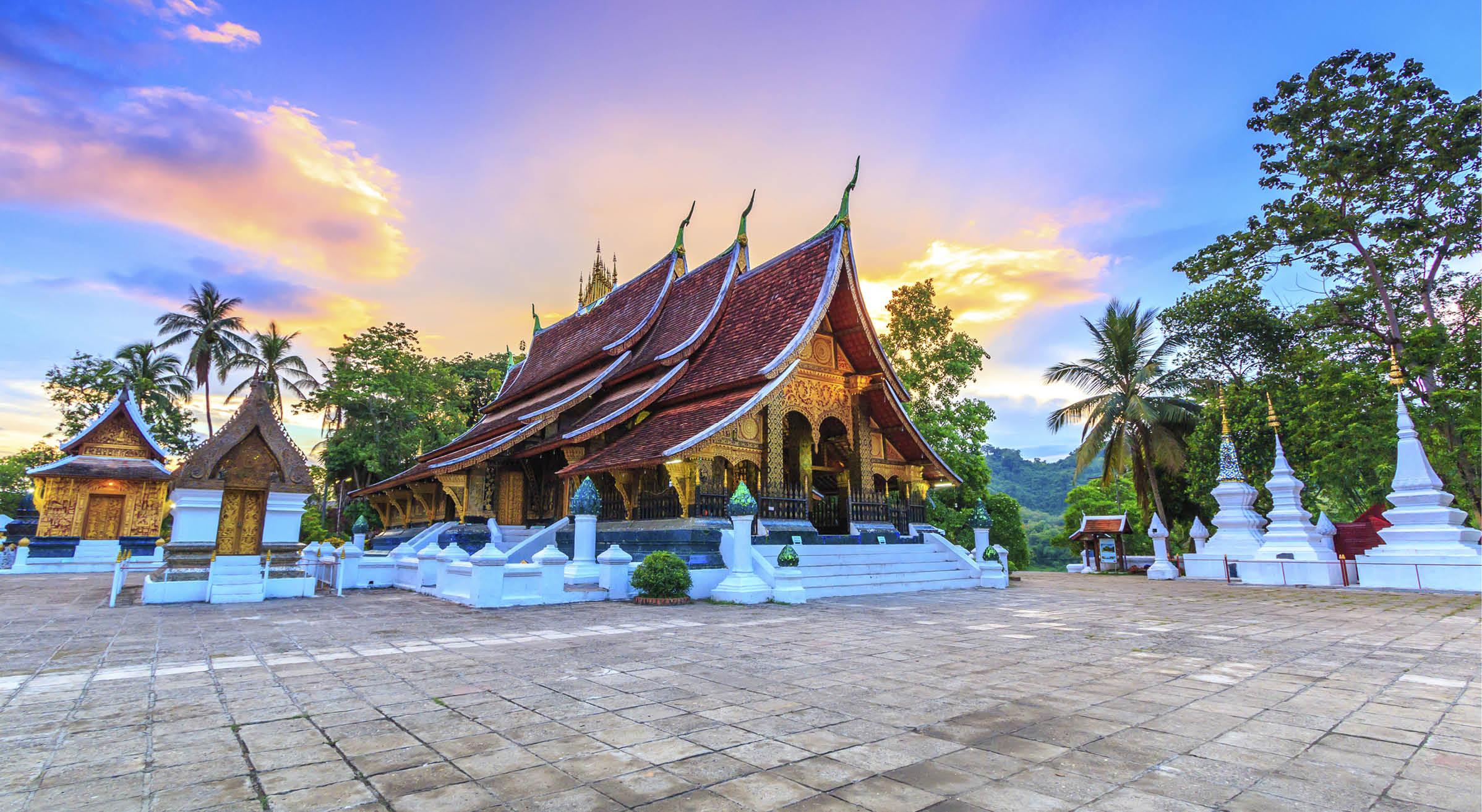 Wat Xieng Thong (Golden City Temple) in Luang Prabang, Laos. Xieng Thong temple is one of the most important of Lao monasteries.