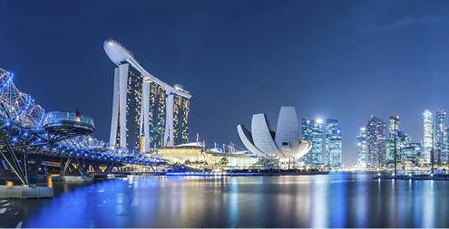 Singapore Marina bay area.