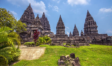 Sunny day in Prambanan temple Indonesia