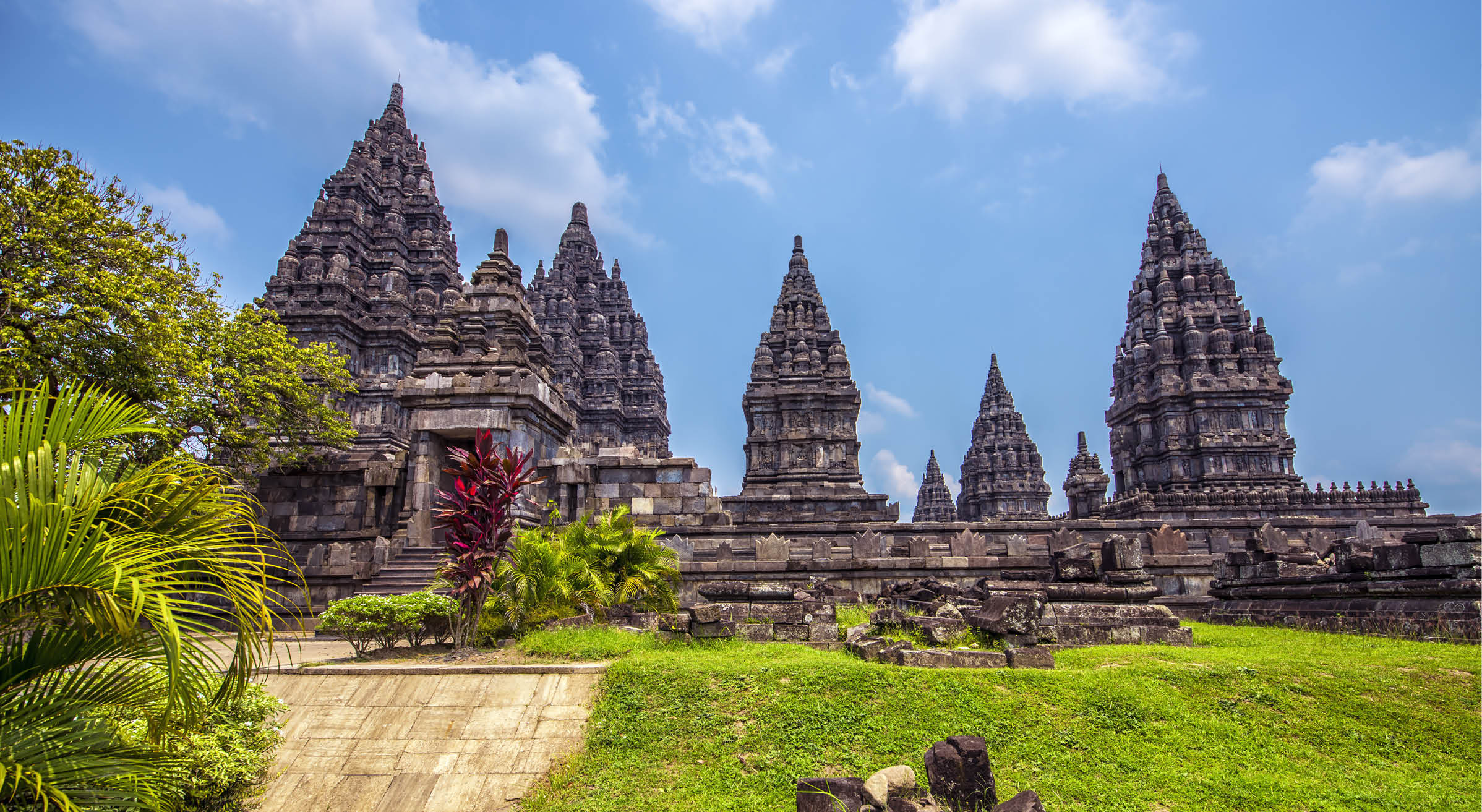 Sunny day in Prambanan temple Indonesia
