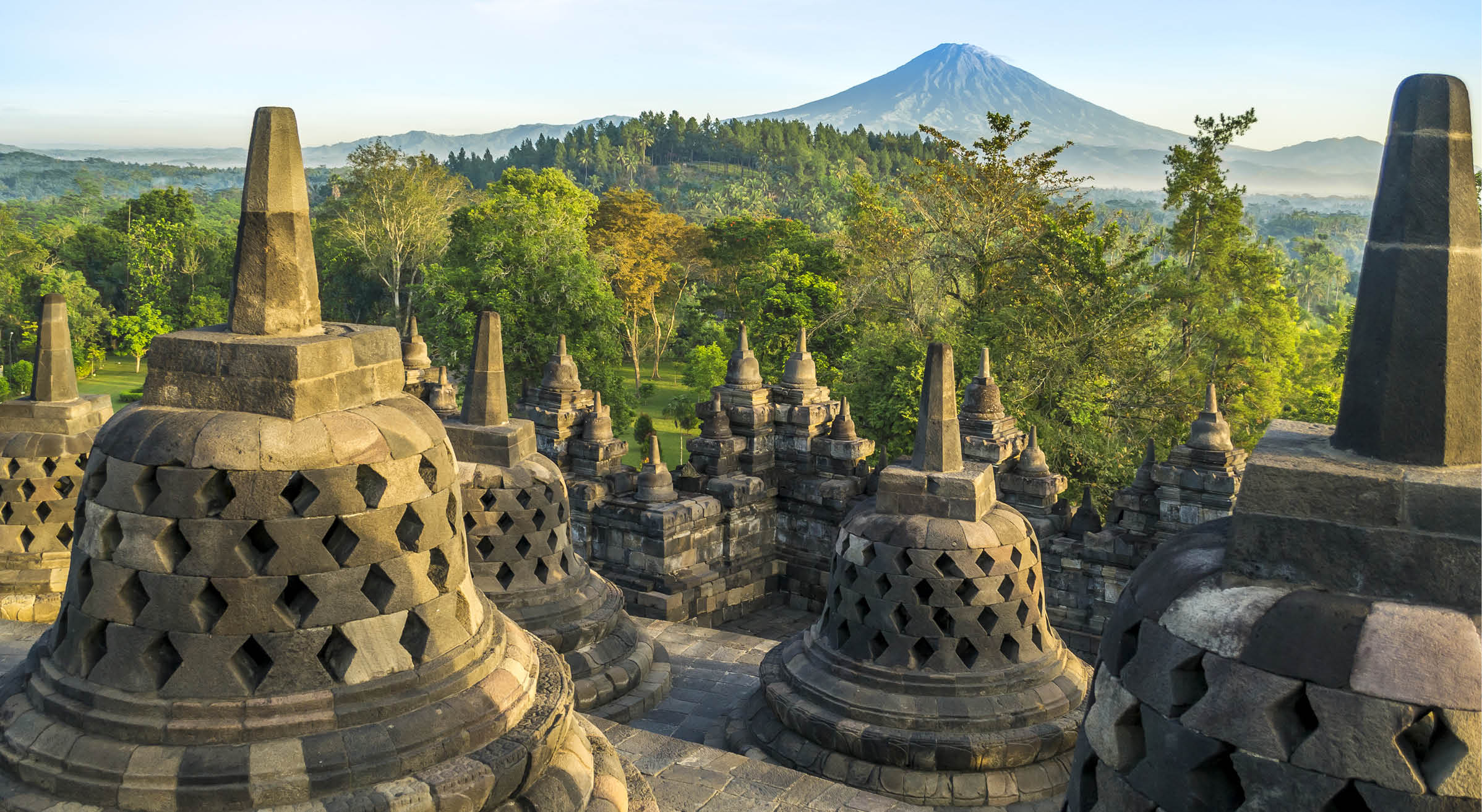 Morning at Borobudur, Java, Indonesia