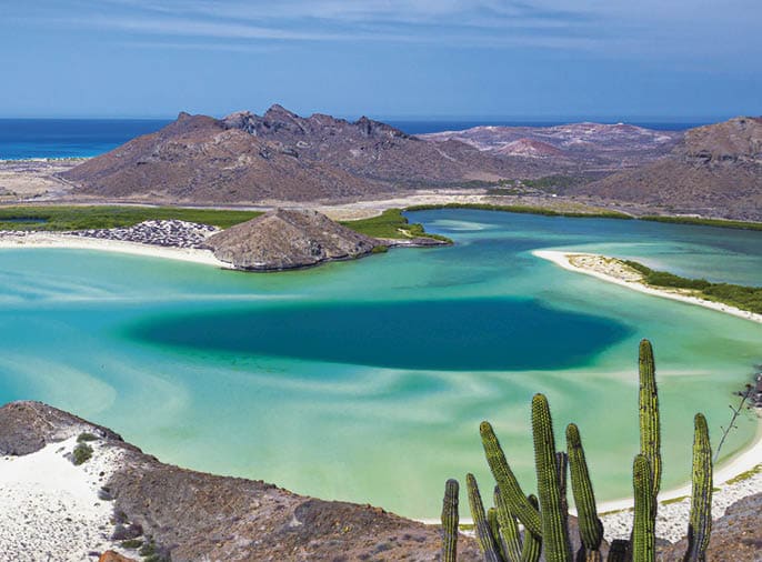 View of stunning bay in Baja California, Mexico