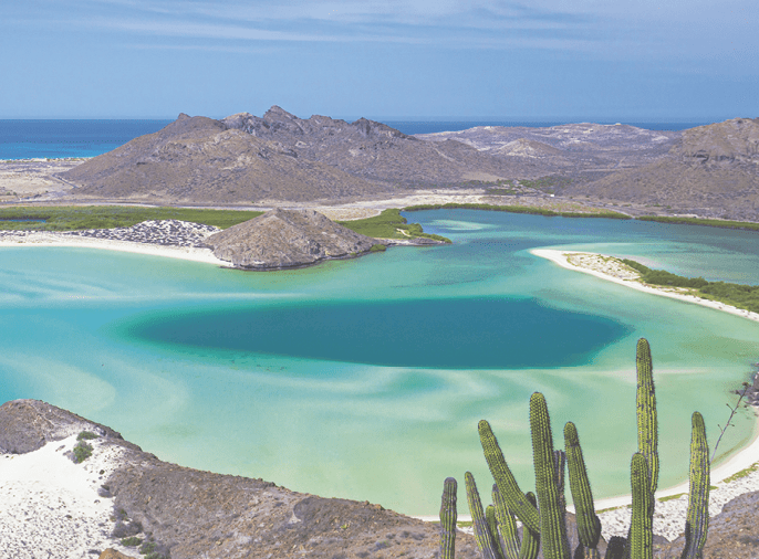 View of stunning bay in Baja California, Mexico