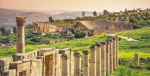 Ancient and roman ruins of Jerash (Gerasa), Jordan.