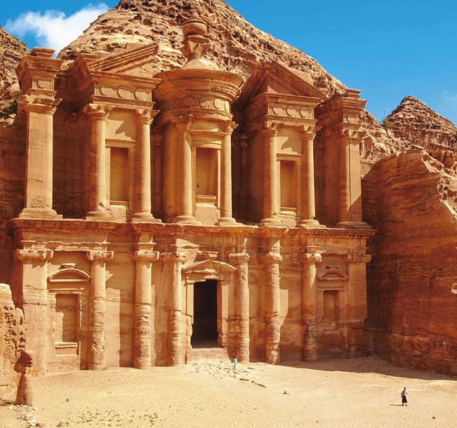 Ancient temple in Petra, Jordan